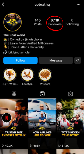 Instagram — @cobrathq — archived screenshot