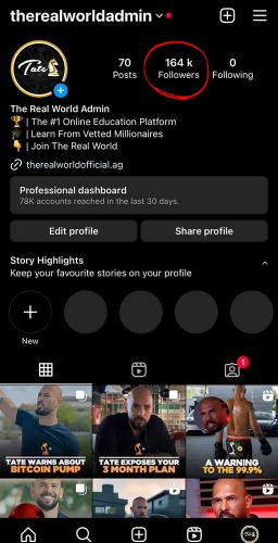 Instagram — @therealworldadmin — archived screenshot