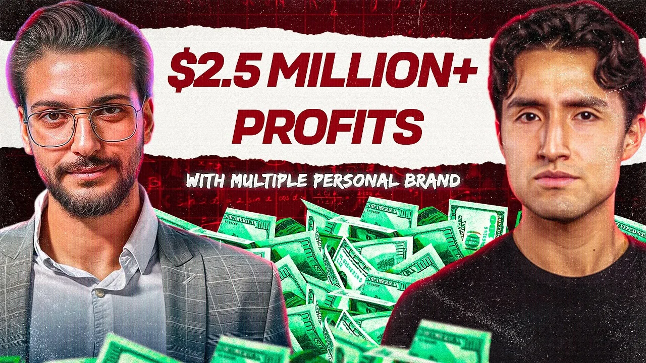 Client testimonial thumbnail: $2.5 million+ in profits