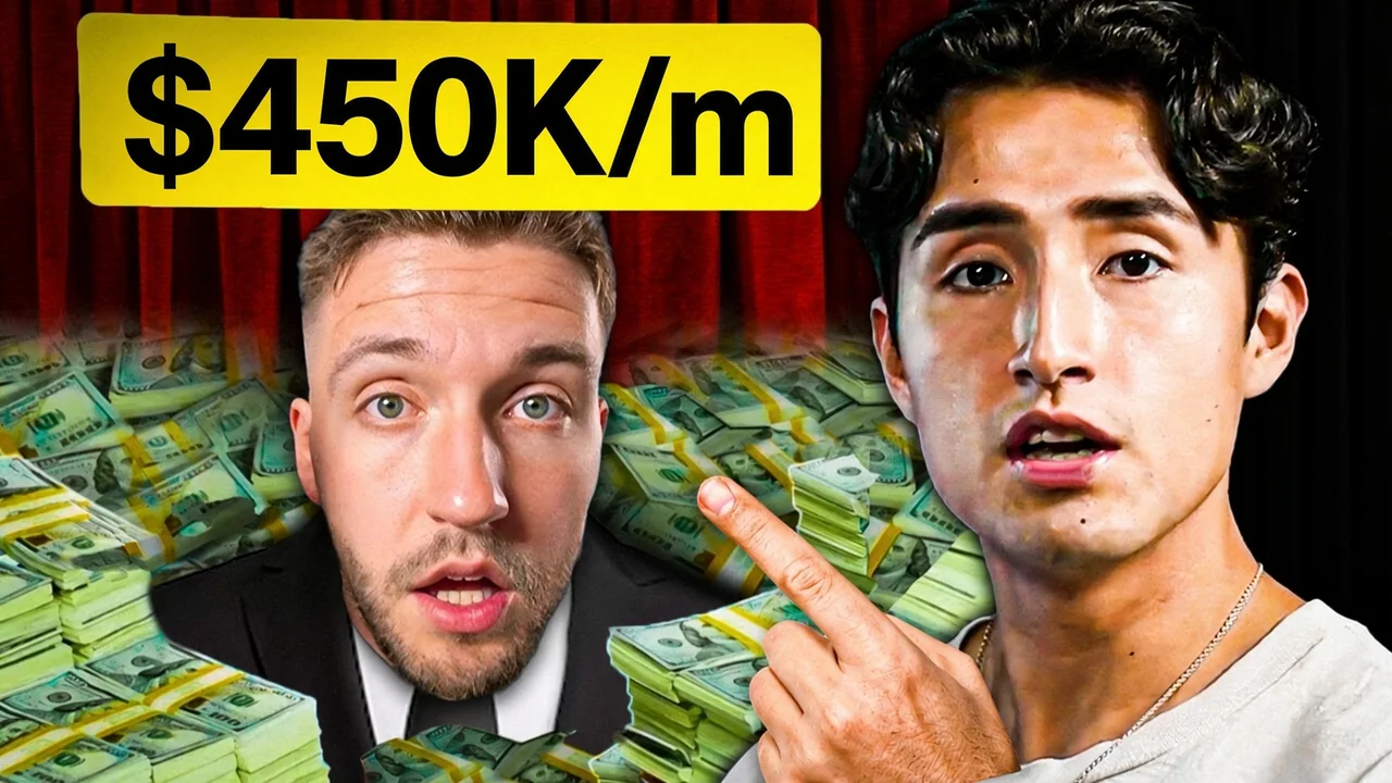 Client testimonial thumbnail: $450K per month